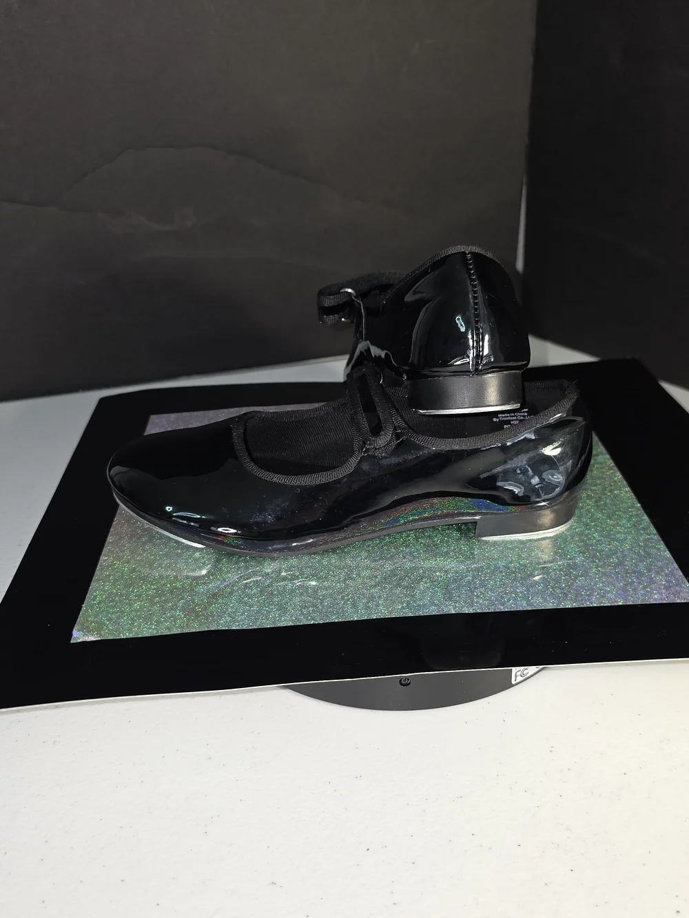 Black Patent Mary/ Molly Jane Tap Dance Jazz Shoes Adj. Strap Big Girl Sz 2.5